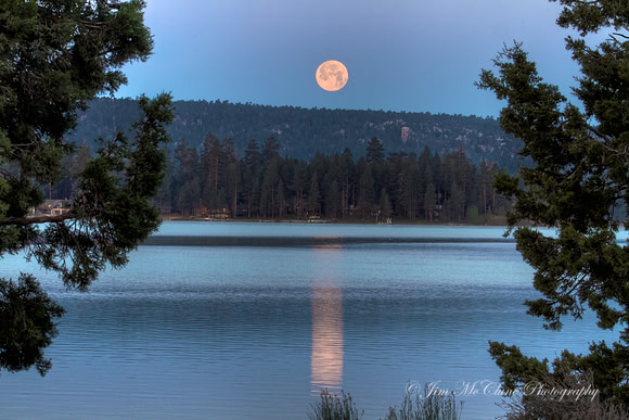 Moonset at Dawn, over Eagle Point
