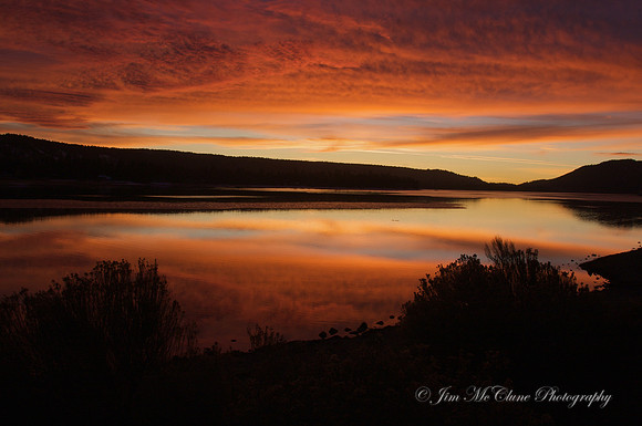 Red Sunset, Big Bear Lake