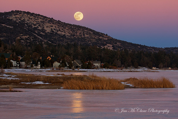 Winter Moon over Gold Mountain